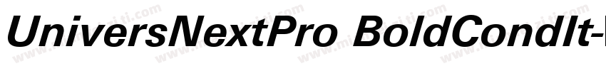 UniversNextPro BoldCondIt字体转换